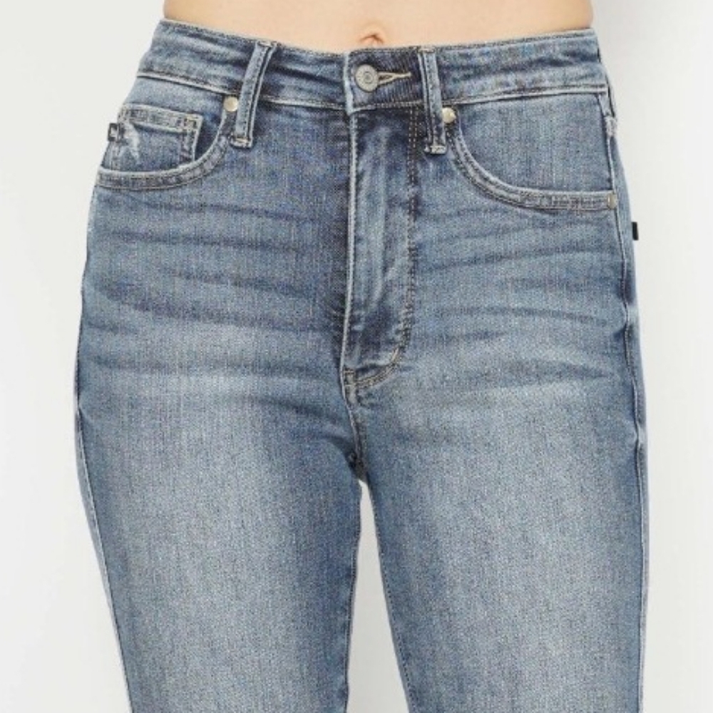 Skinny Judy Blue High-Rise Tummy Control Stretch Denim Jeans Slim Ankle Pants - Picture 6 of 15
